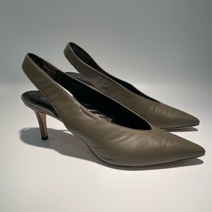 M. Gemi Leather Sling Back Heel